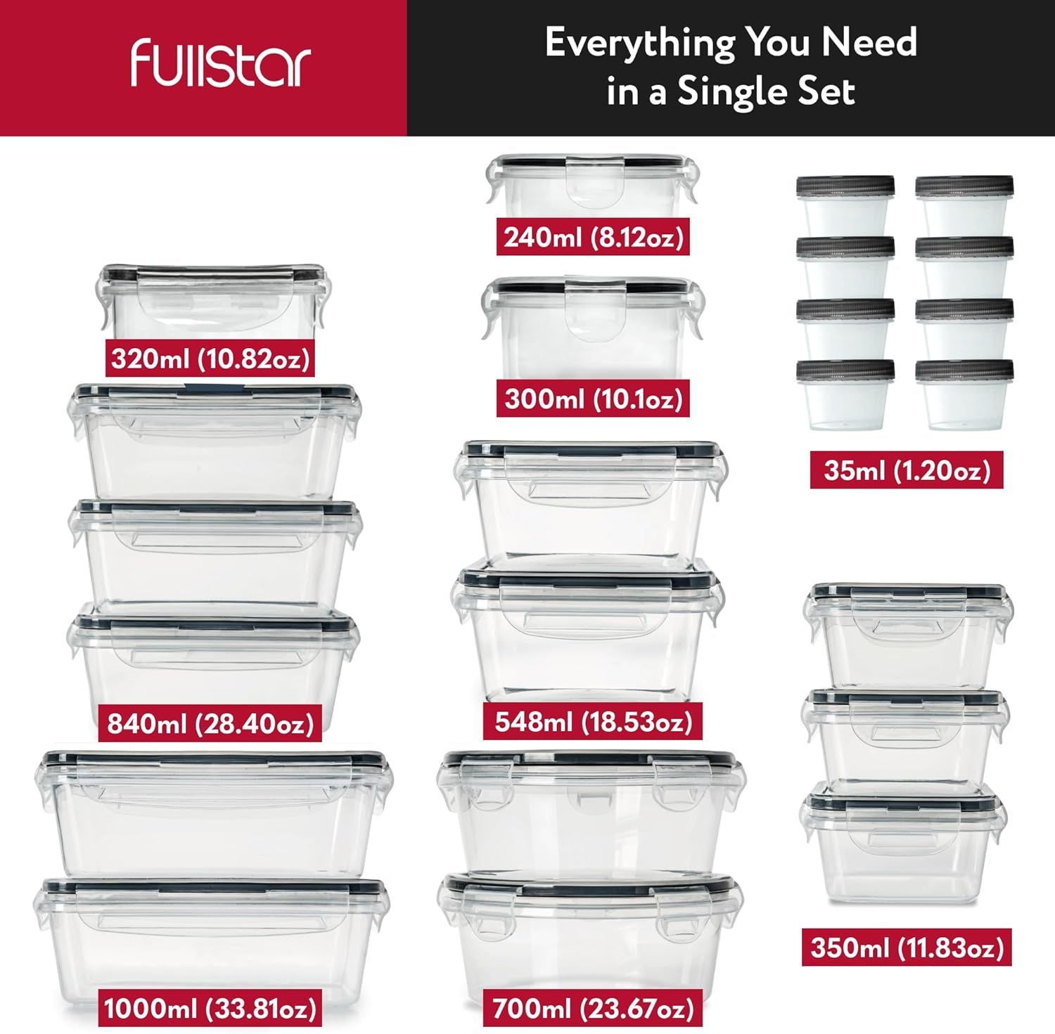 50pc Food Container Set
