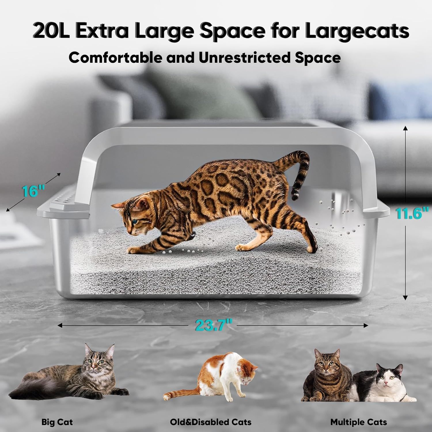 Stainless Steel Cat Litter Box