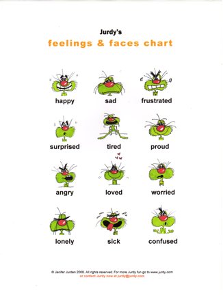 Jurdy kids feelings and faces chart