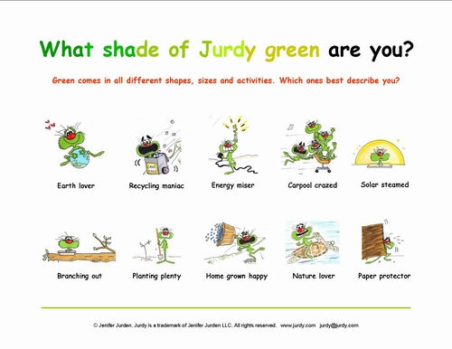 What shade of Jurdy Green are you? chart (custom)