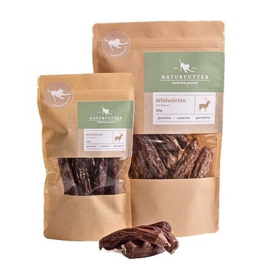Venison sausages with berries - natural treats for dogs
