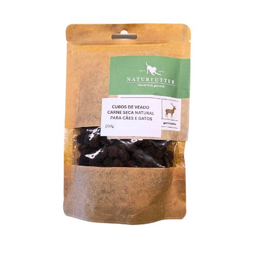 Deer cubes - natural dried meat for dogs and cats