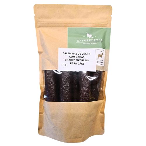 Venison sausages with berries - natural treats for dogs