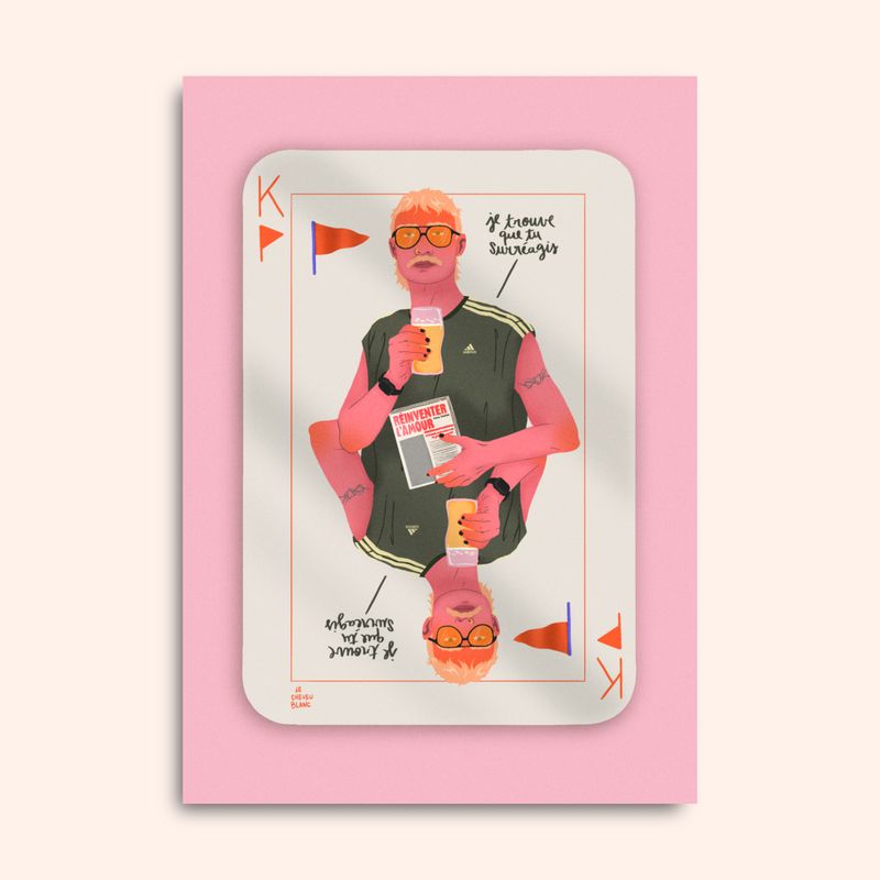 King Red Flag Carte 10x15cm