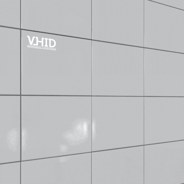 Hidden large-size tiled access door for heavy materials, mod. Long Gate