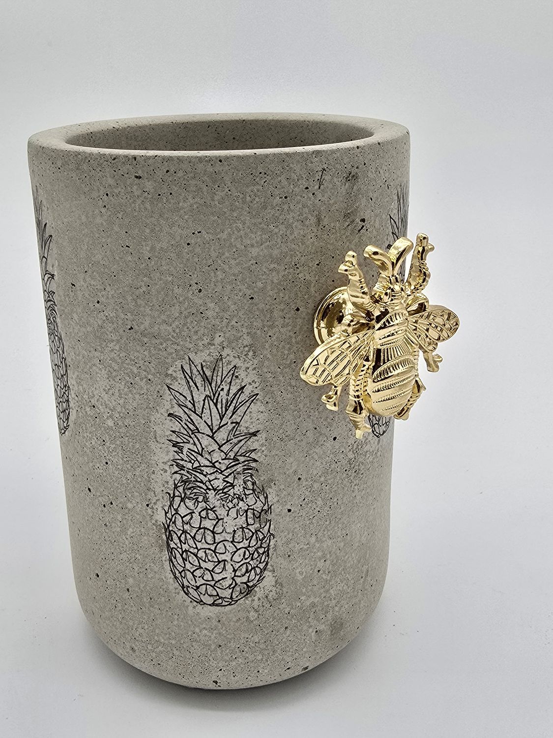 Beton Weinkühler glattes Design HG Special Ananas - 12.5cm