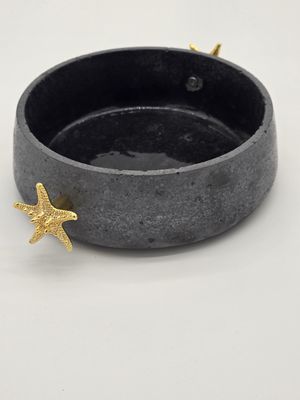 Beton Schale im glatten Design | dunkel- 16.5cm