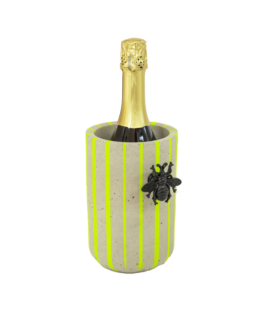Beton Weinkühler glattes Design HG Special_Andrea Neon gelb- 12.5cm