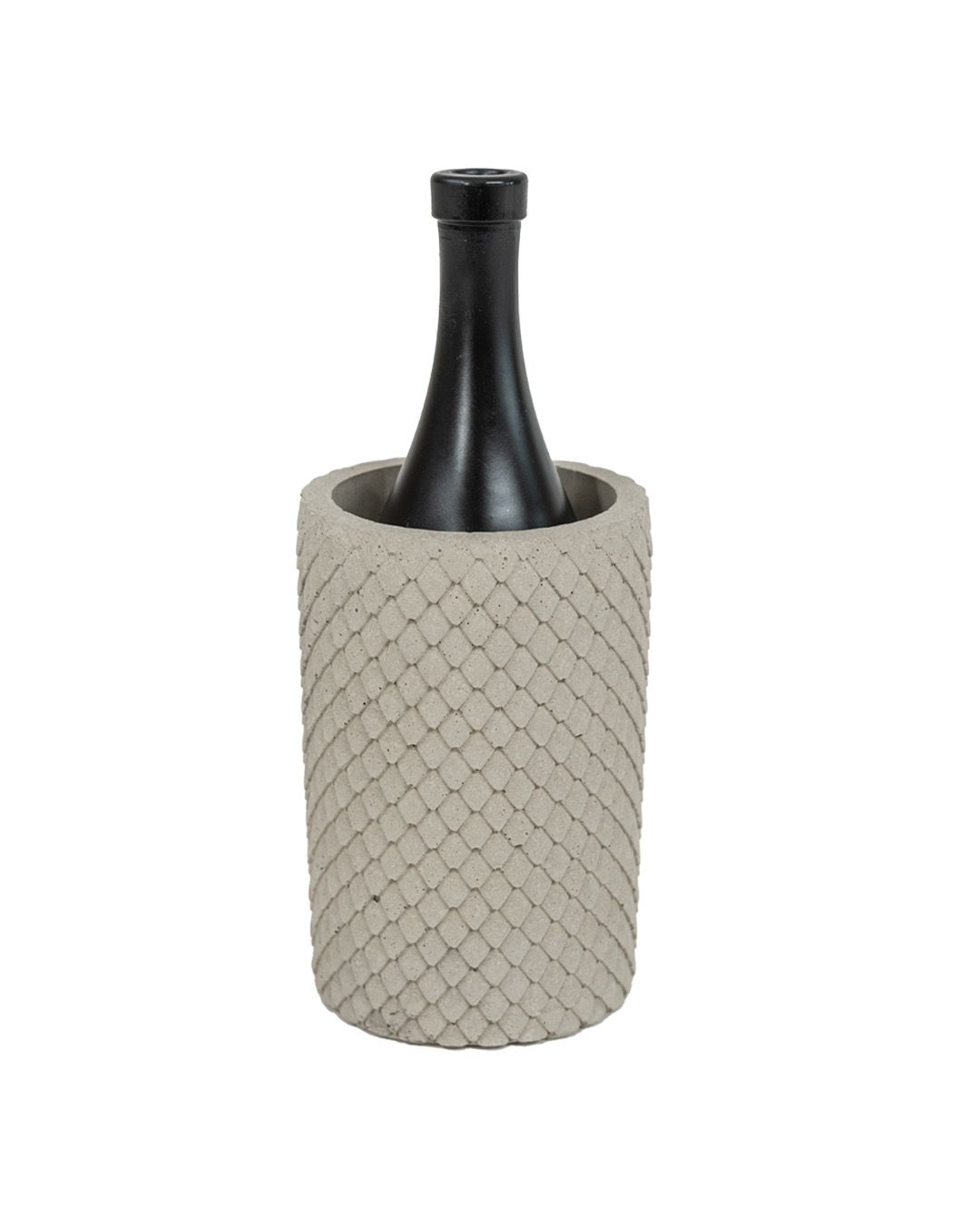 Beton Weinkühler im Ananasschuppen-Design Natur- 12.5cm