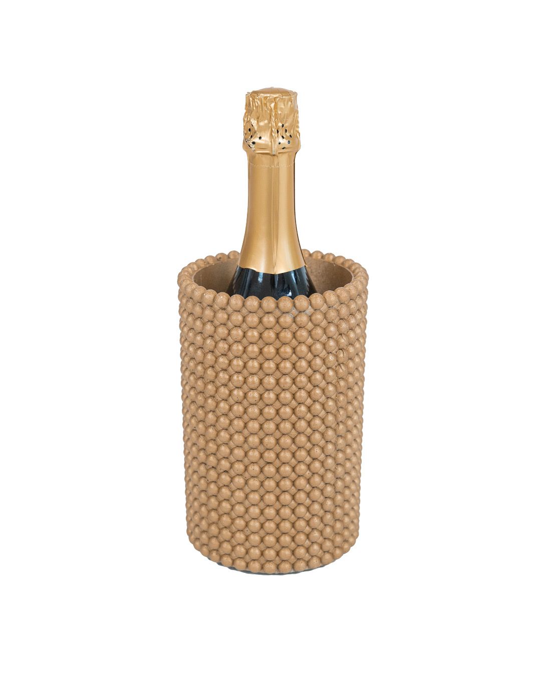 Beton Weinkühler im Bobbel-Design Gold 12.5cm