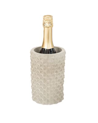 Beton Weinkühler im Rauten-Design Natur 12.5cm