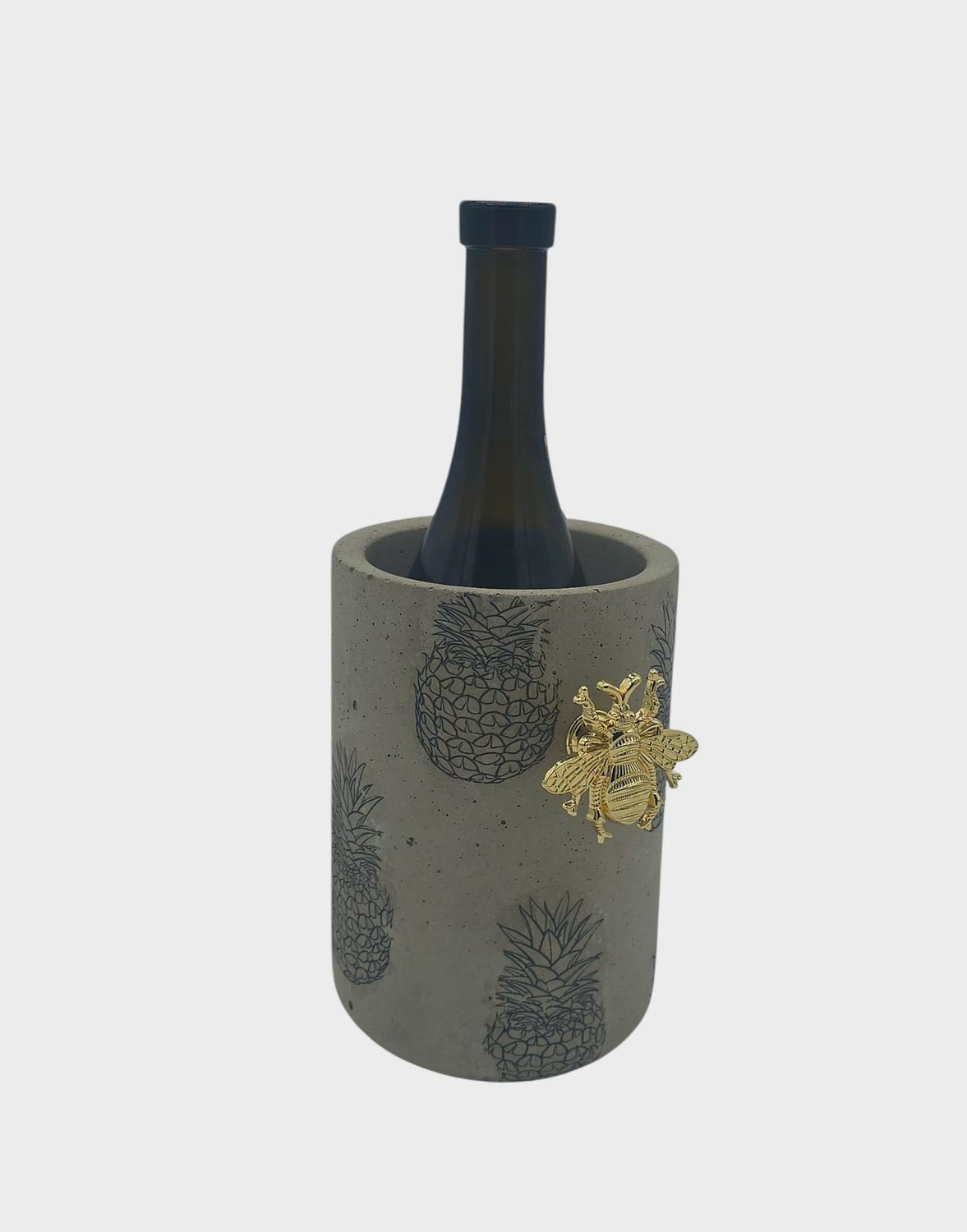 Beton Weinkühler glattes Design HG Special Ananas- 12.5cm
