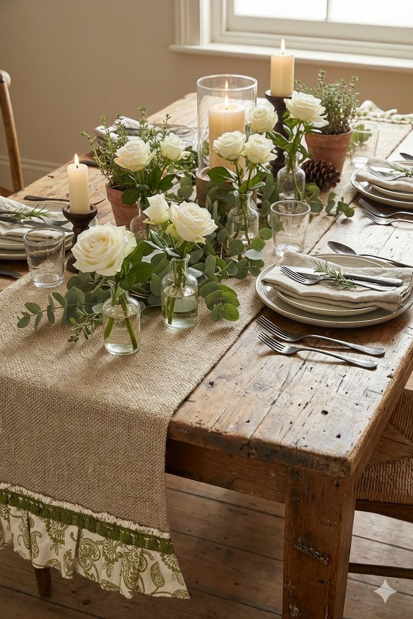 Chemin de table vert (40x48)