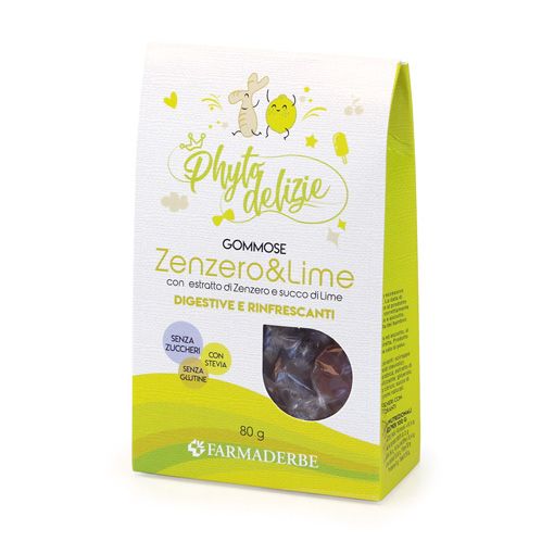 Caramelle Gommose Phyto Delizie Zenzero Lime 80gr