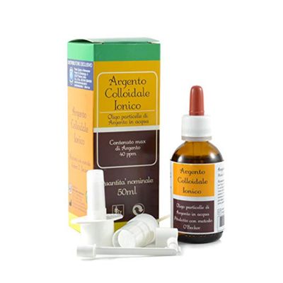 Argento Colloidale Ionico – 40 ppm 50 ml – Contagocce, spray nasale, cavo orale e cutaneo