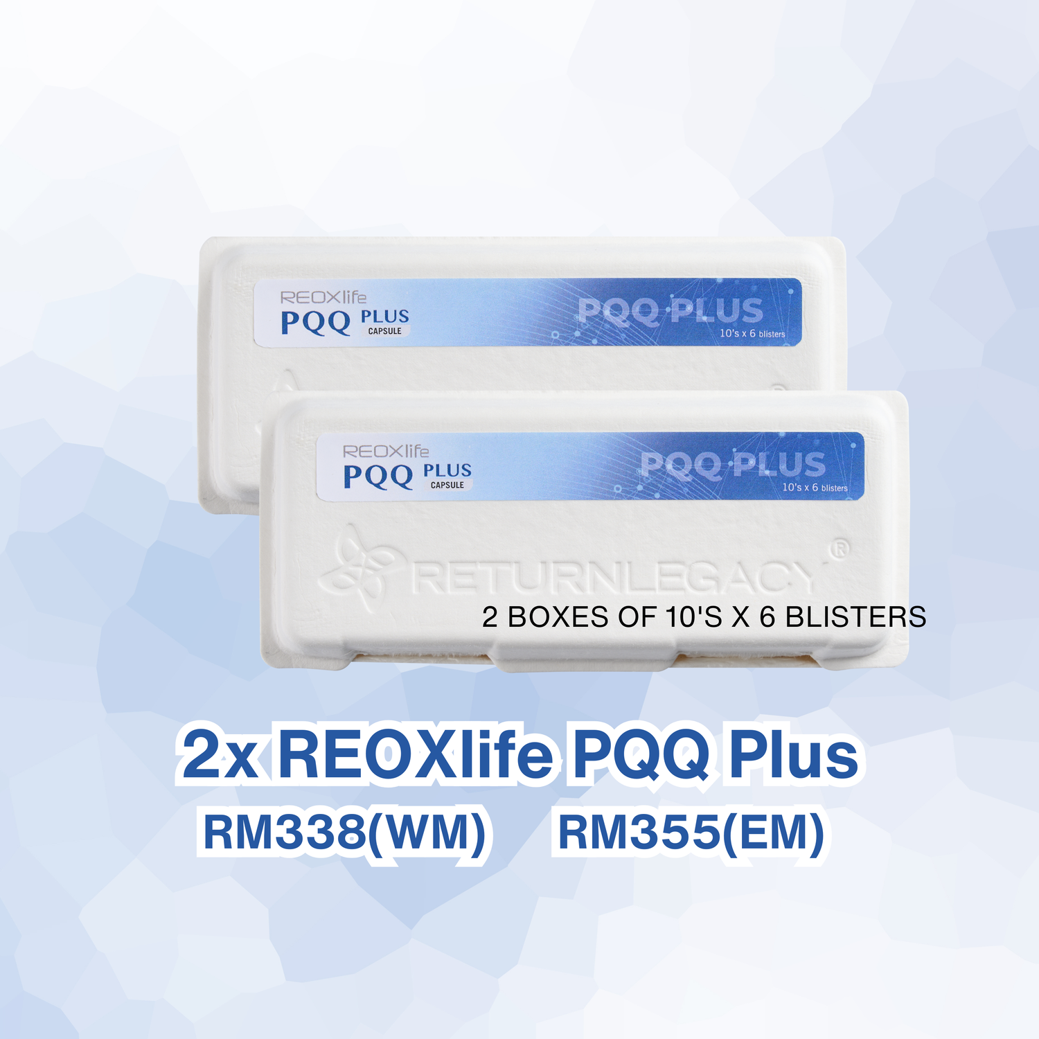 2 x REOXlife PQQ Plus