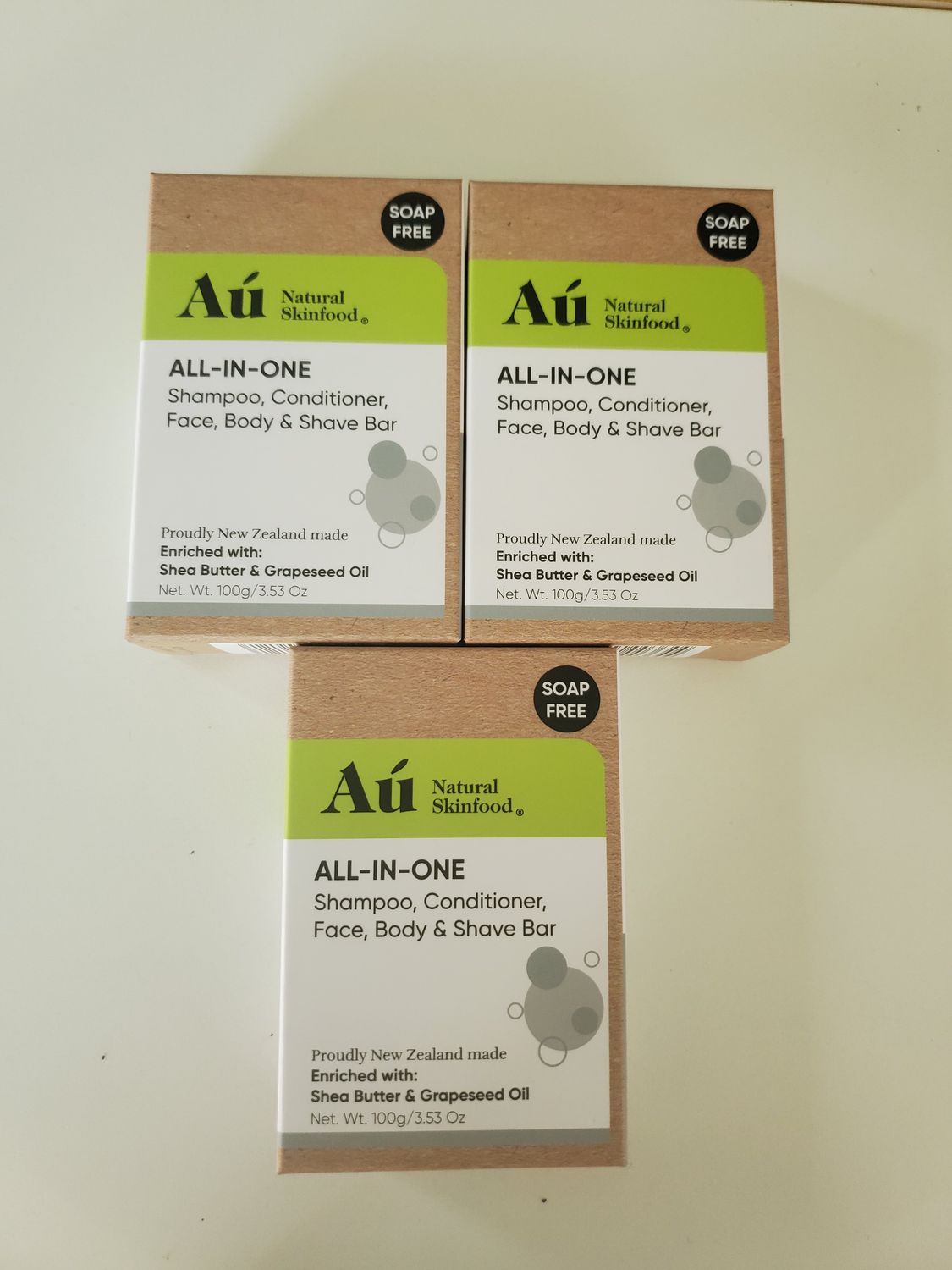 All in One Shampoo Conditioner Body Wash Shave Bar x3
