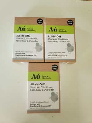 All in One Shampoo Conditioner Body Wash Shave Bar x3