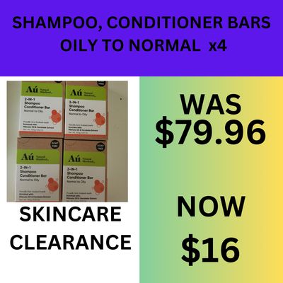 Shampoo Conditioner Bar - Normal to Oily x4