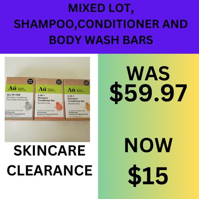 Shampoo Conditioner Moisturizer Shave Bar Mixed Bundle