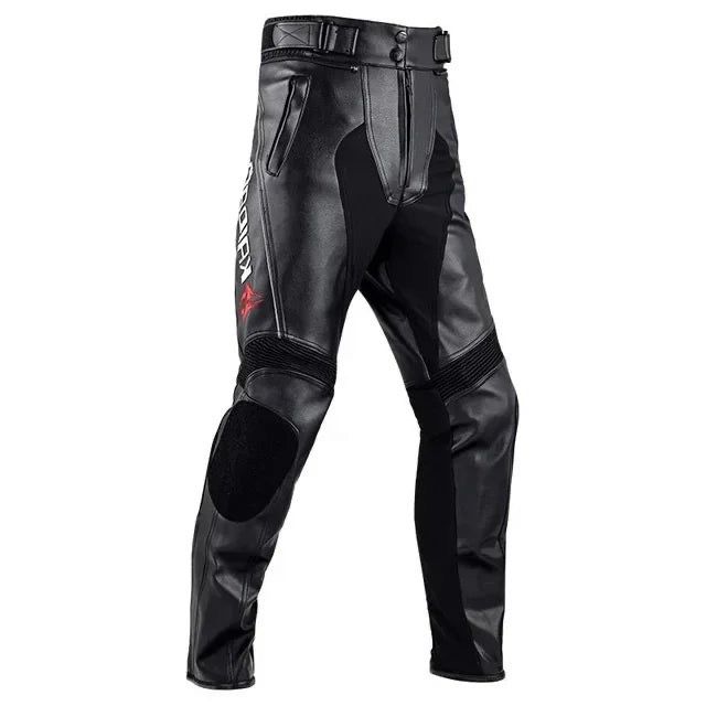 MEN’s BLACK THICK LEATHER PANTS