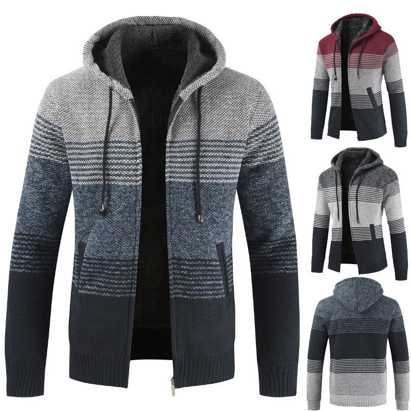 Grey/Velvet Padded Sweater.