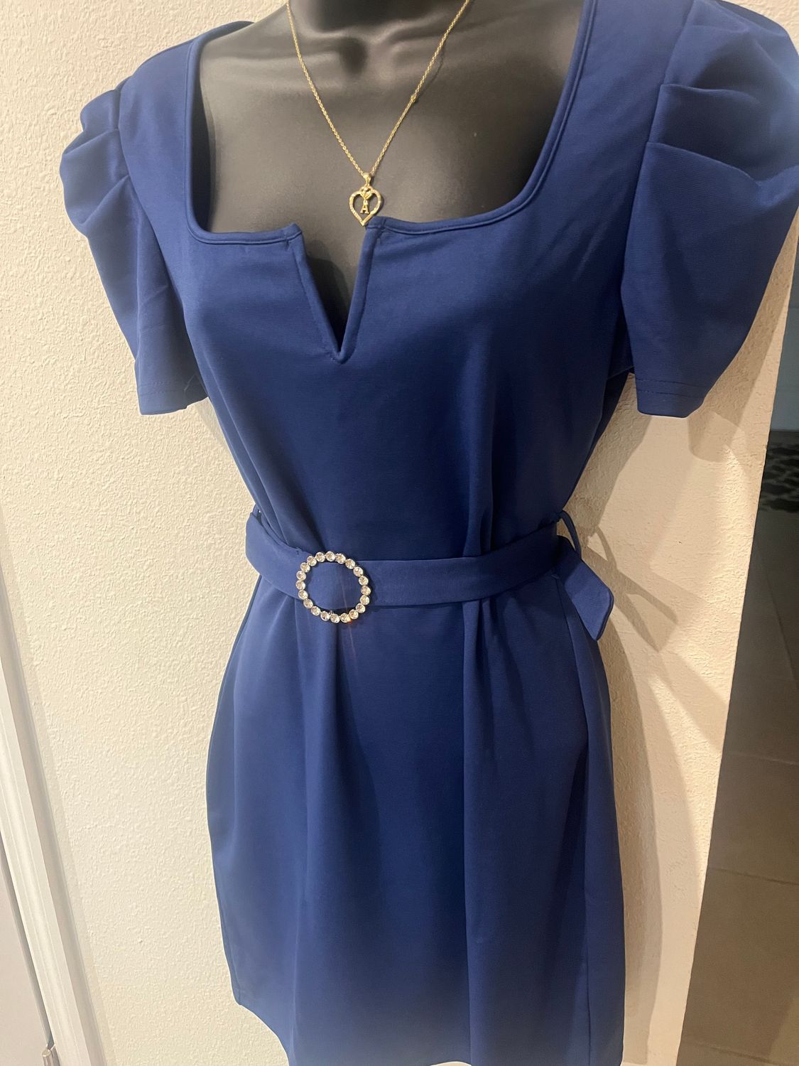 Blue Dress  office Dress