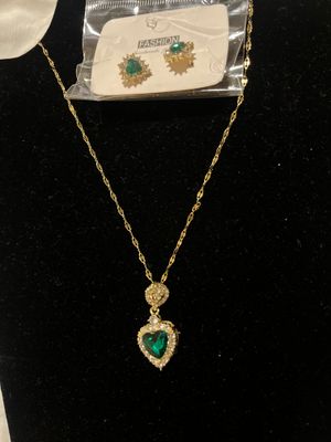 Gold Plated Lover Heart drop Necklace