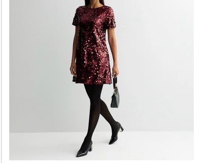 Elegant Red Sparkling Dress