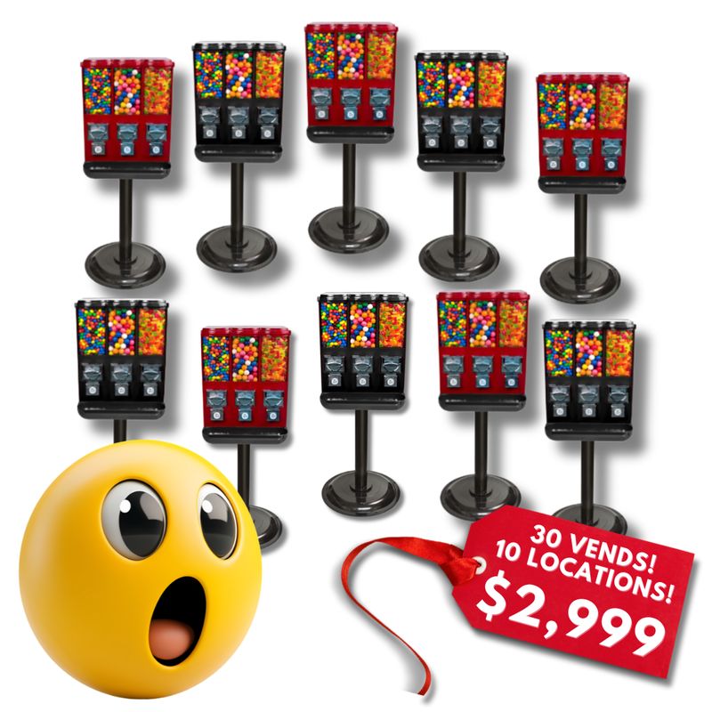 Triple Fun Deluxe Vending Package with Locations