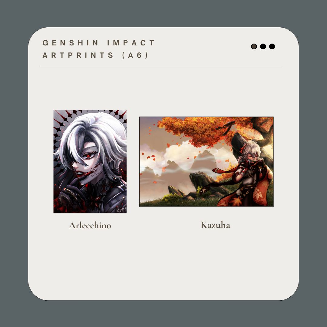 Genshin Impact Fanmerch (Artprint, Photocard, Sticker)