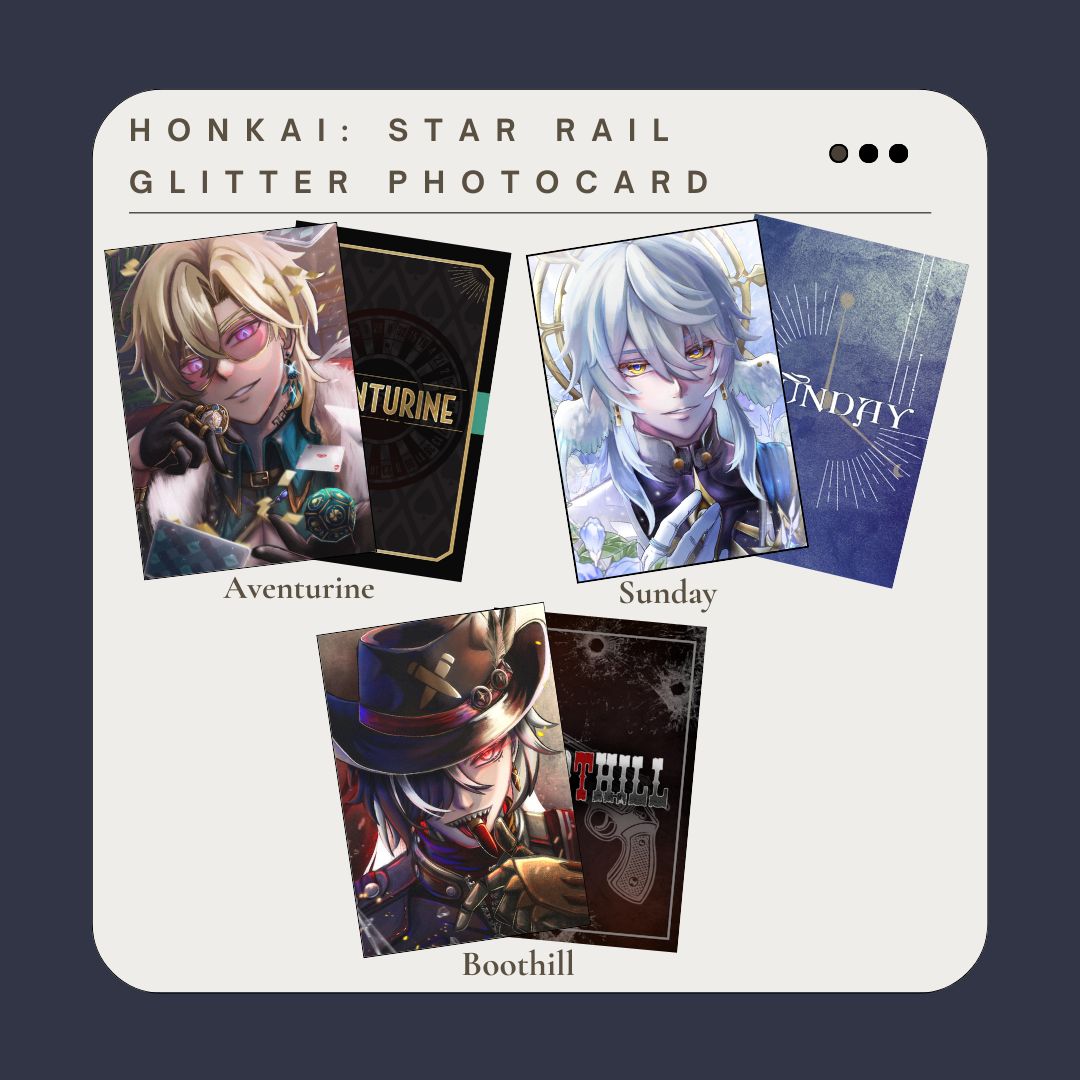 Honkai: Star Rail Fanmerch (A5 &amp; A6 Artprint, Photocard, Diecut Sticker)