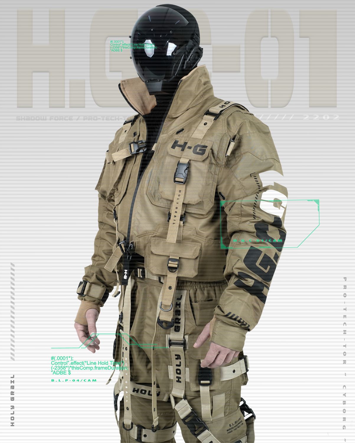 H.G.C-01 &amp; B.L.P V-04 CAMO/OLIVE (SET/PAIR)