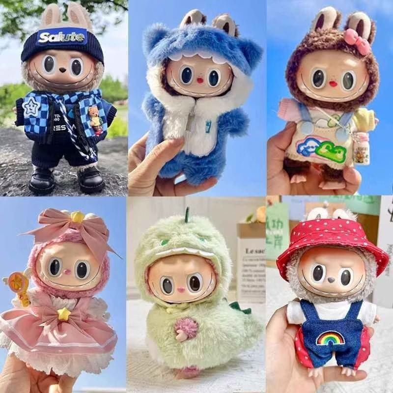 Labubu &quot;Time To Chill&quot; Doll Clothes, Handmade Mini Jumpsuits For Labubu Macaron