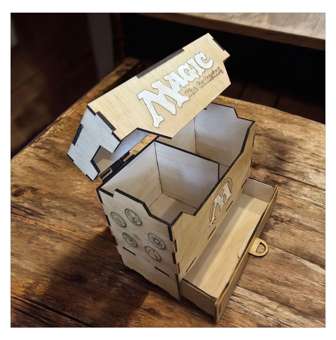 Magic The Gathering Double Deck Card holder and Dice Drawer.