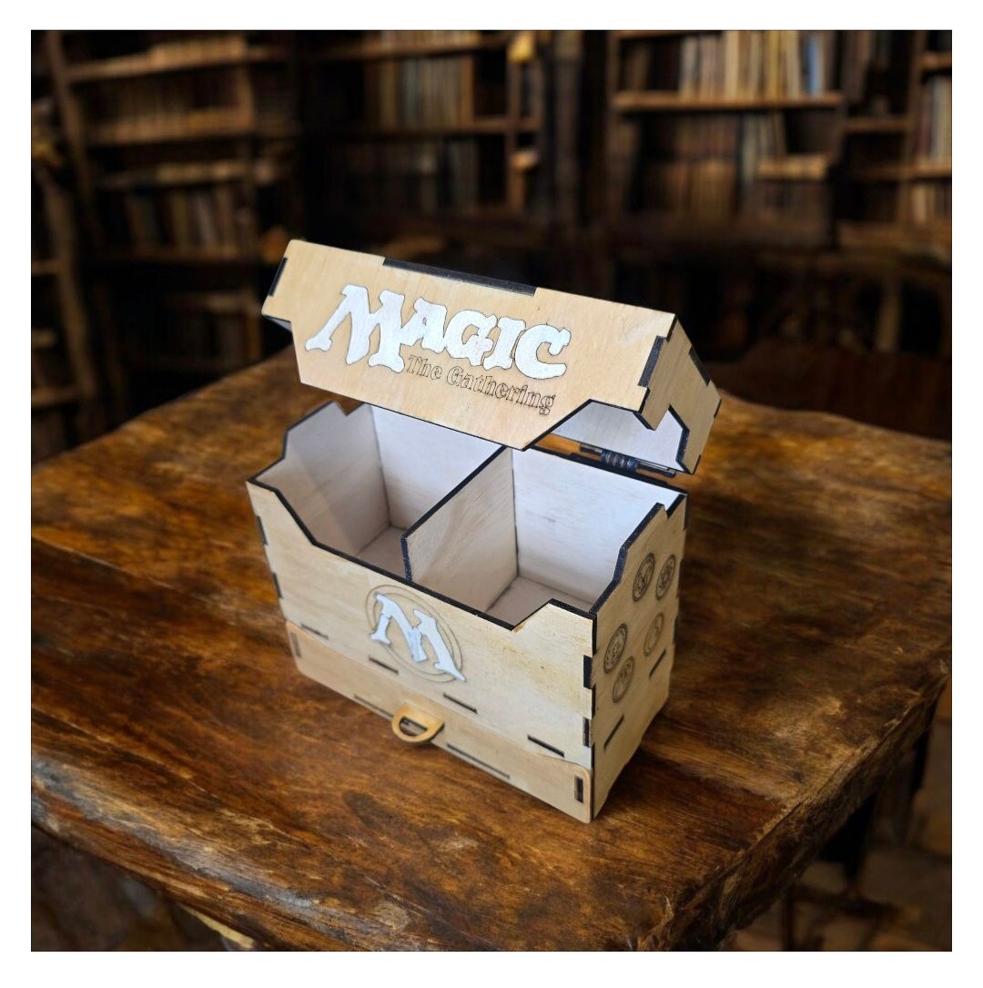 Magic The Gathering Double Deck Card holder and Dice Drawer.