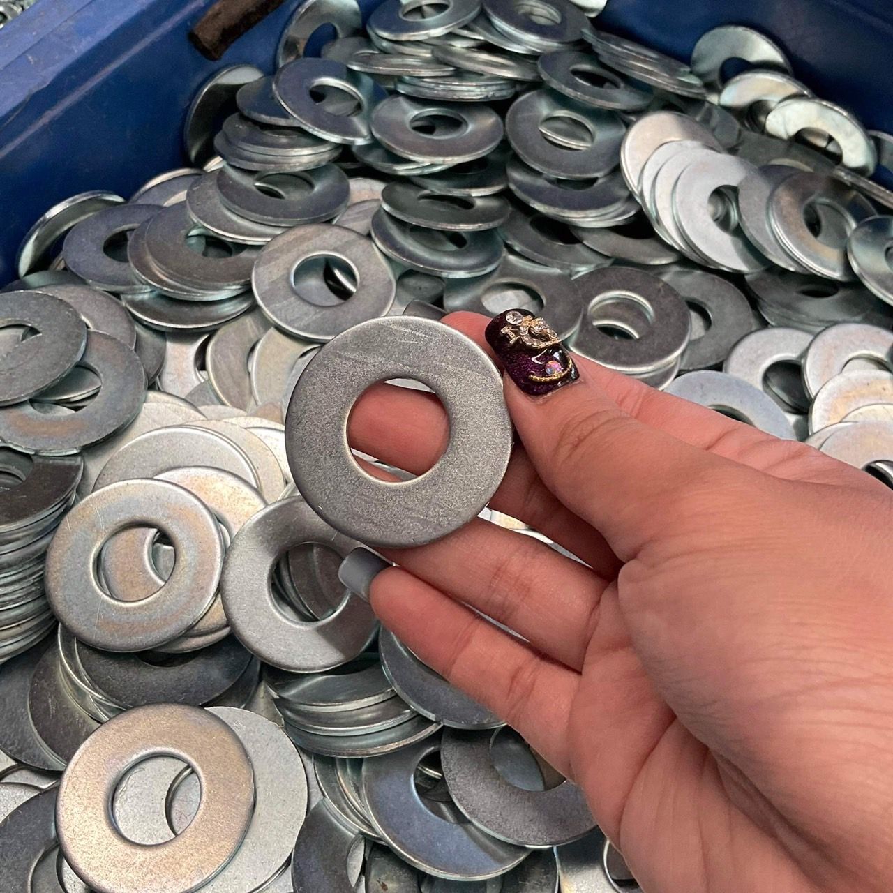 แหวนอีแปะชุบขาว