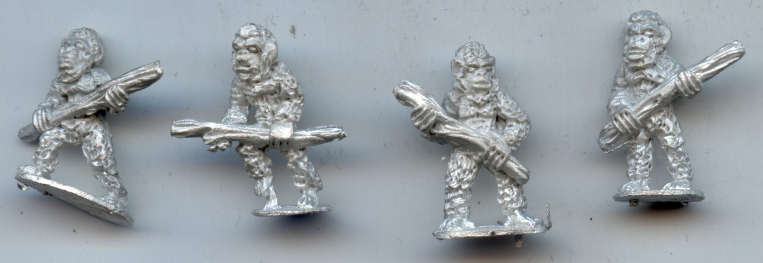 Monkeymen with Clubs 4 pack