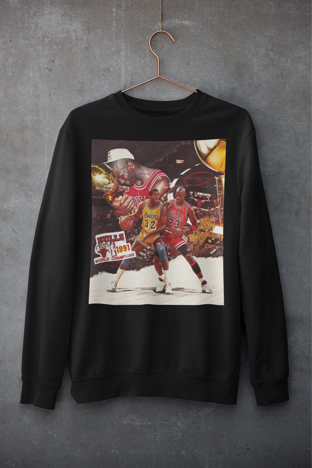 Chicago Bulls 1991 Championship Collage Long Sleeve Shirt