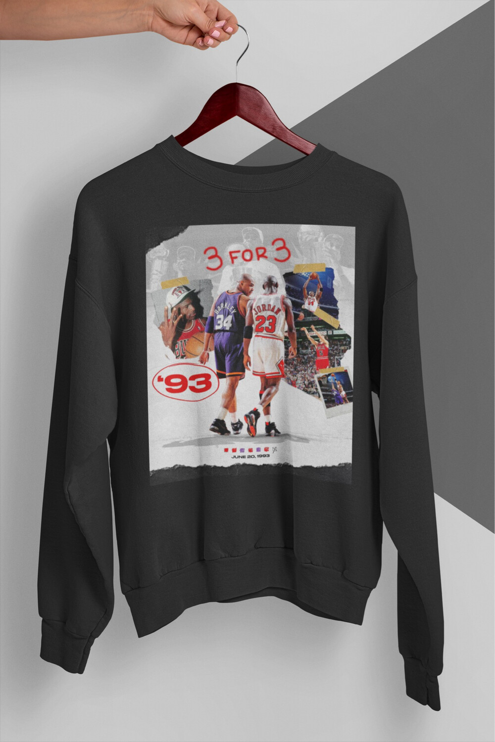 Chicago Bulls 1993 Championship Collage Long Sleeve Shirt