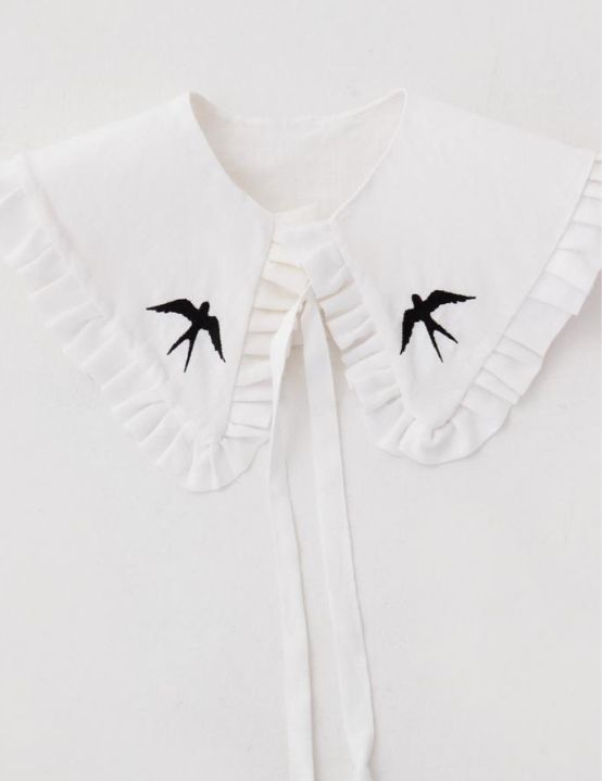 Collar with embroidery “Swallow”