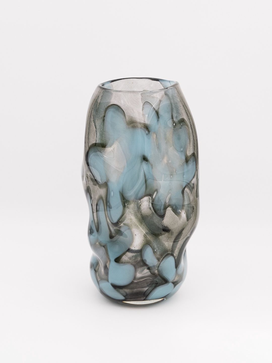 Glass flower vase, Color: Black
