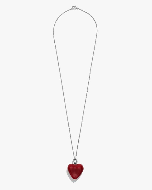 AURA pendant with a red heart