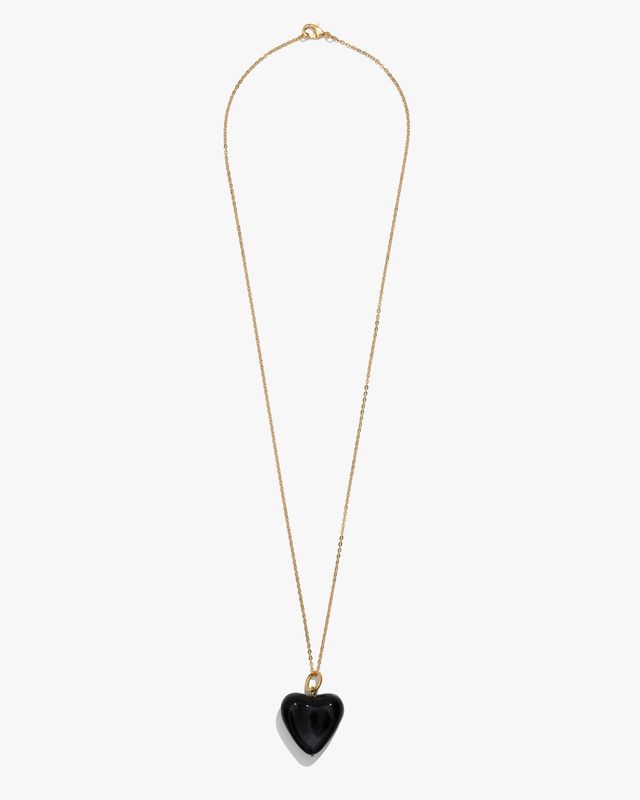 AURA pendant with a black heart
