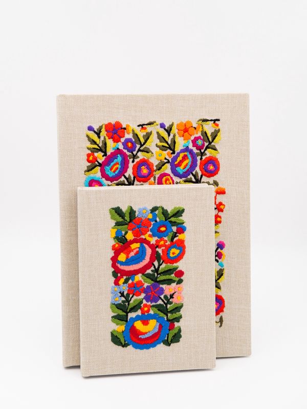 Embroidered notebook