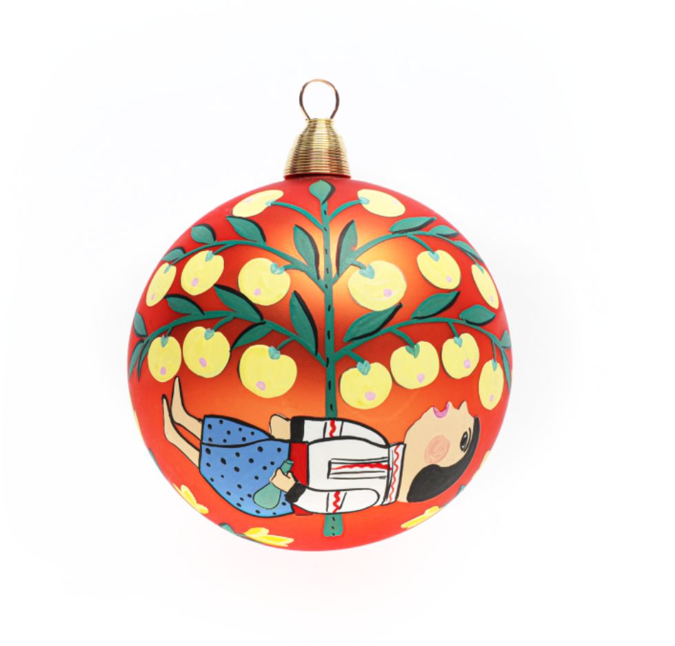 Christmas ball Prymachenko &quot;People&quot;, Color: Layabout