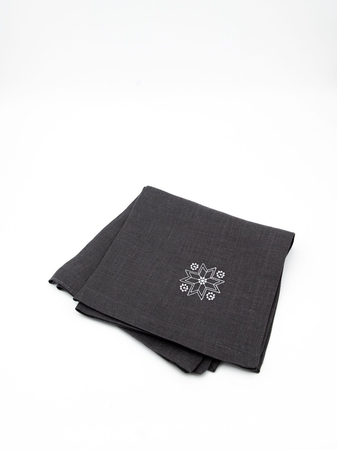 Napkin embroidery &quot;Zirka&quot;, Color: Dark Gray