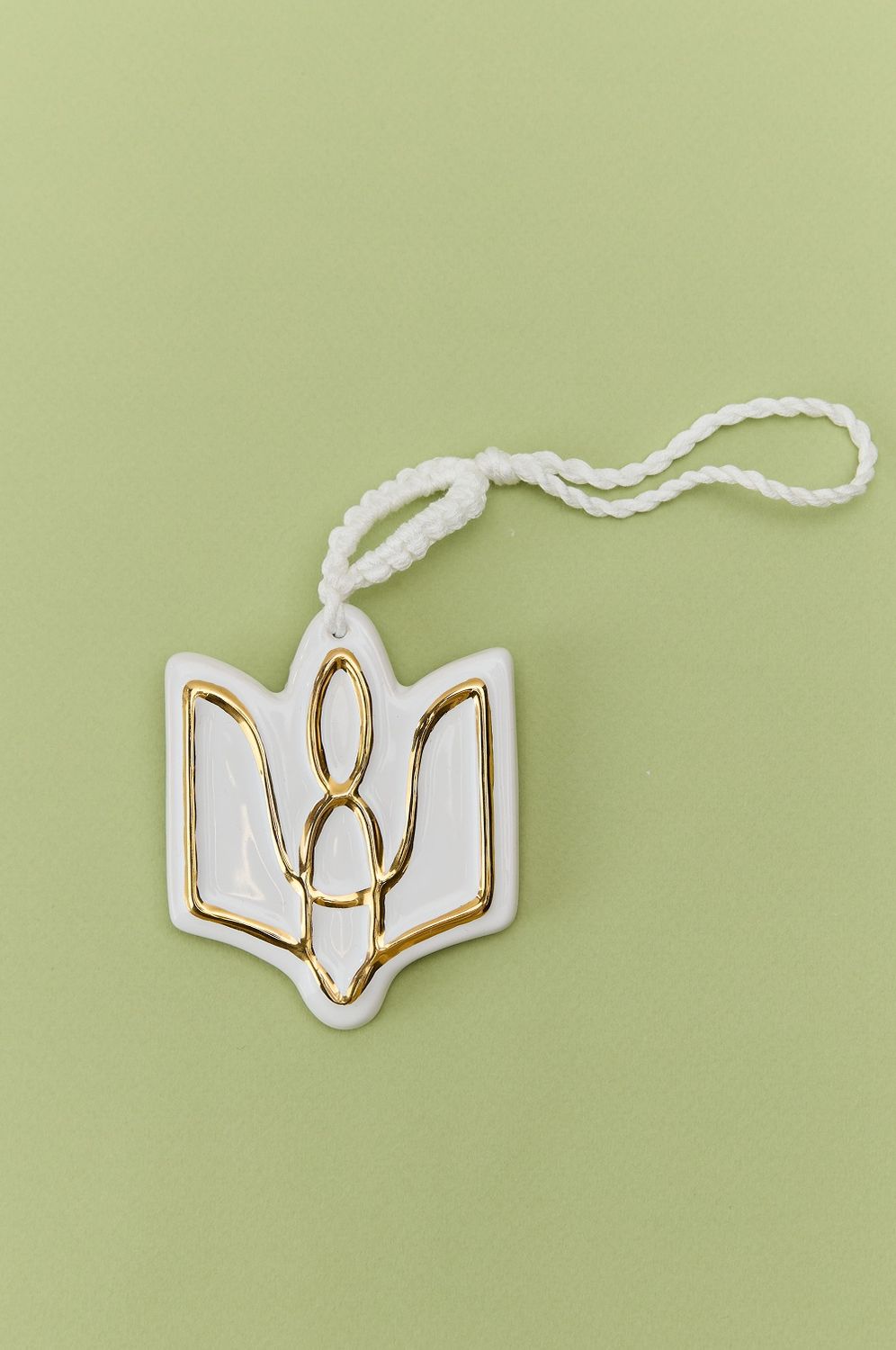 Ceramic Decoration “TRYZUB”  Handmade