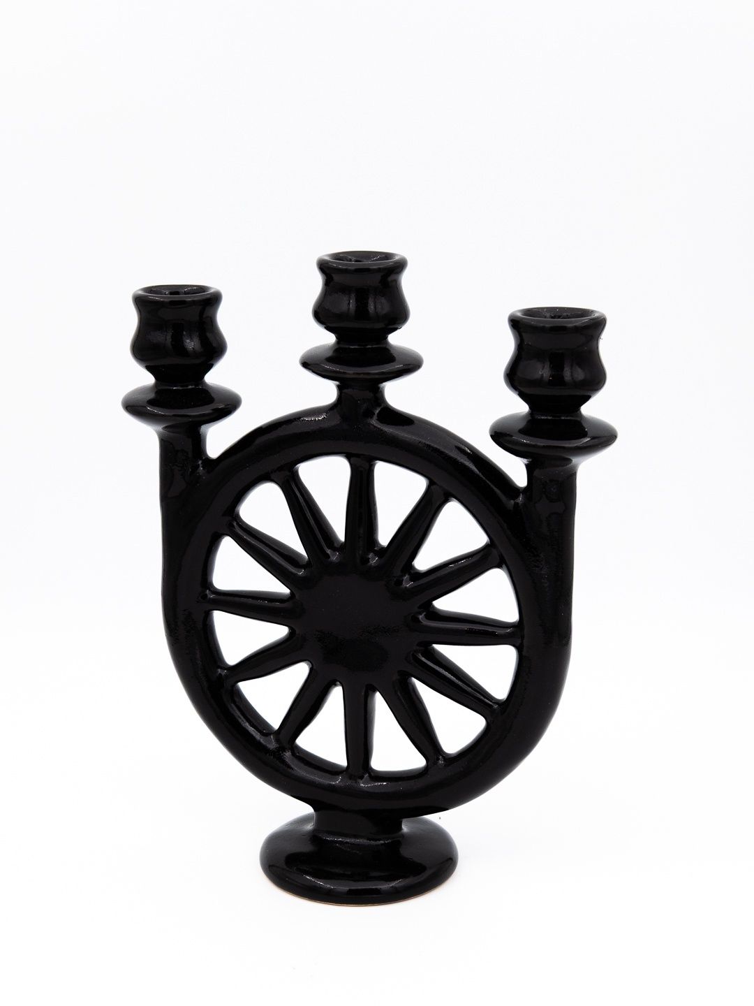 Candle holder Triple "Stellar', Color: Black