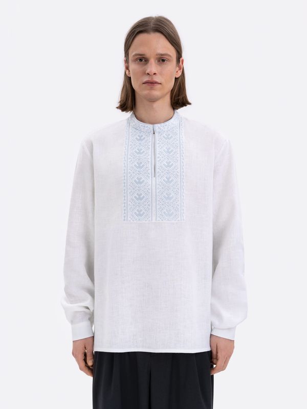 Embroidered shirt men's Sky